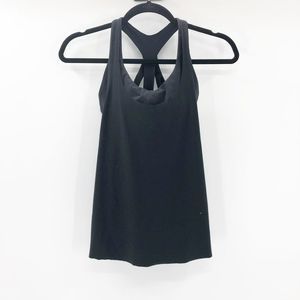 Athleta Women's Black Boxy Built in Bra Workout Tank Top Size S